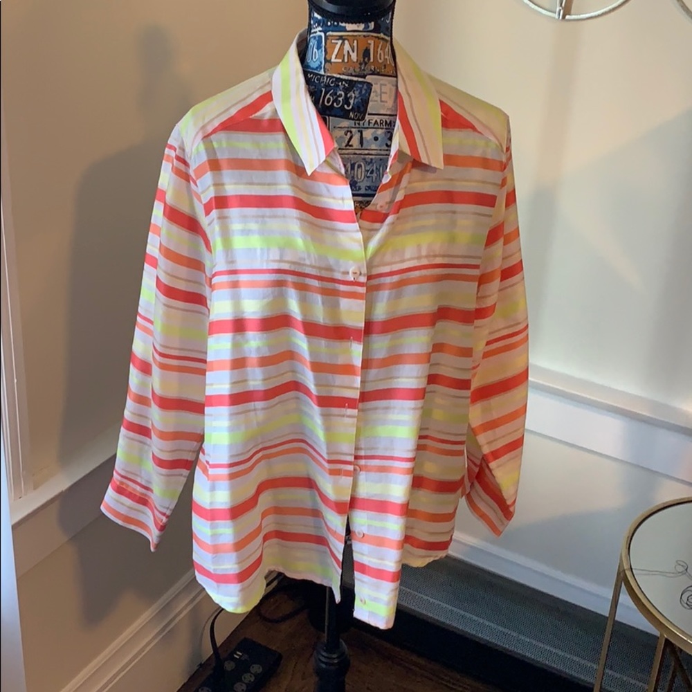 A coil and one green summer blouse